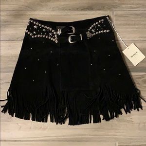 understated leather x revolve skirt